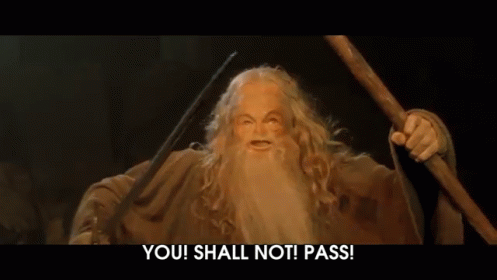 Gandalf sobre membranas impermeáveis: VOCÊ. NÃO VAI. PASSAR.